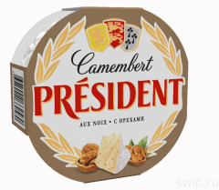 Сыр Президент с орехами