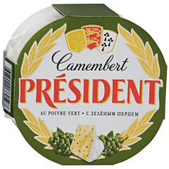 Сыр президент с зеленым перцем