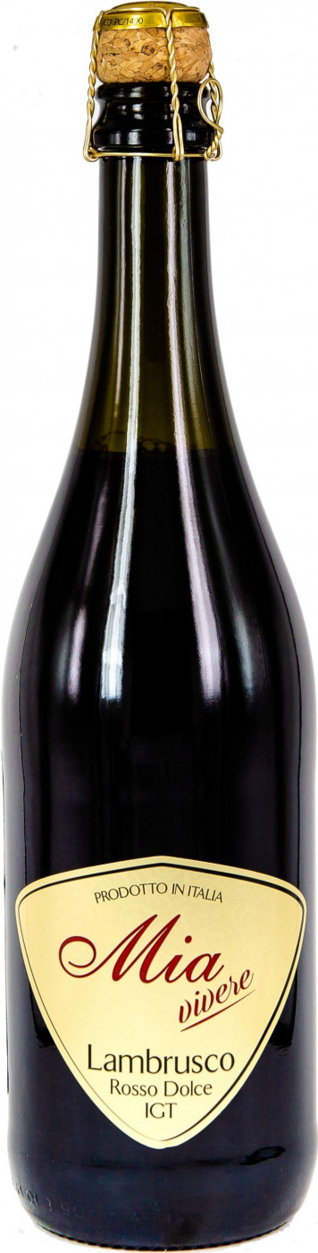 Rosso dolce. Ламбруско Миа ВИВЕРЕ. Вино Lambrusco Rosso Dolce. Ламбруско Миа ВИВЕРЕ IGT.